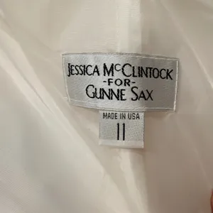 Jessica McClintock Gunne Sax Strapless Bubble Hem Mini Dress Ivory Pink Size 11 thumbnail 6