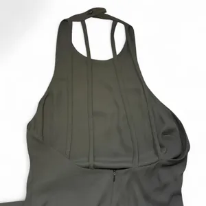 NWT LA Hearts by PACSUN VTG 2010s Black A-Line Open-Back Halter Jumpsuit — LARGE thumbnail 4