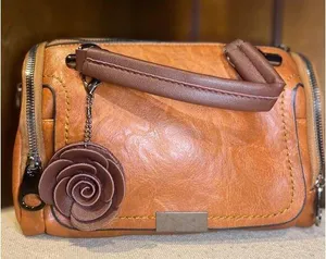 Vegan Leather Handbag Tan thumbnail 1