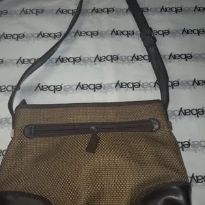 The Sak Brown Woven Tote Shoulder Bag with Leather Trim thumbnail 1