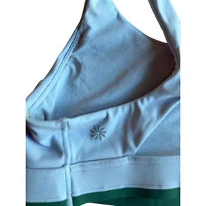 Athleta White Sports Bra Small Racerback Medium Support Workout Yoga Athletic thumbnail 5
