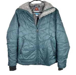 Columbia Kaleidaslope ll Ripstop Omni Heat Jacket Sz Small Metal Blue thumbnail 1