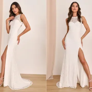 LULU's Sexy Romantic Flowy Floral Lace Elegant Bridal Shower Elopement Wedding thumbnail 3