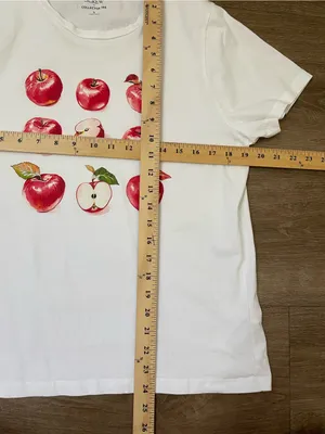 J.Crew Collectors Tee Size L Apple Graphic Print White Cotton Short Sleeve thumbnail 8