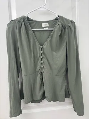 Aritzia Wilfred Suzette silk blouse thumbnail 5