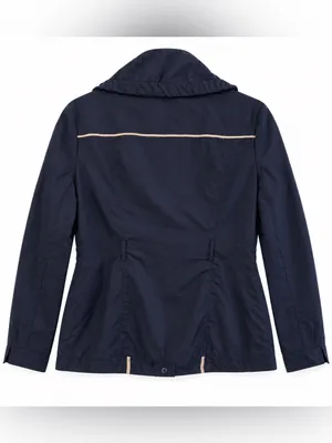 The Limited Womens S Navy Blue Utility Rain Jacket Hooded Lightweight Cargo Coat thumbnail 4