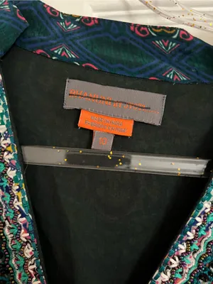 Anthropologie Green & Blue Printed Boho Maxi Dress thumbnail 2