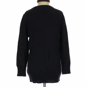 J. Crew NWT Womens Navy Blue Jeweled Embellished Mohair Wool Blend Sweater‎ S thumbnail 3