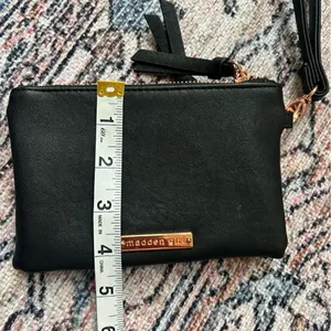 Madden Girl Black and Rose Gold Wristlet Vegan Faux Leather thumbnail 6