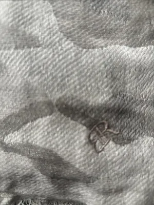 Banana Republic Wool-Cotton Blend Beige Camo Lightweight Scarf thumbnail 3