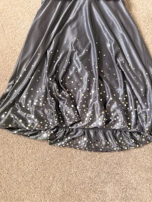 Dressbarn Collection Gray & Silver Strapless Formal Dress thumbnail 2
