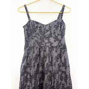 Anthropologie Lilka Ettie Jacquard Chemise Mini Dress Small Black Whimsigoth thumbnail 9