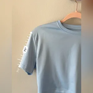 Blue Round Neck Drop Should Cropped Tee Size XS thumbnail 8