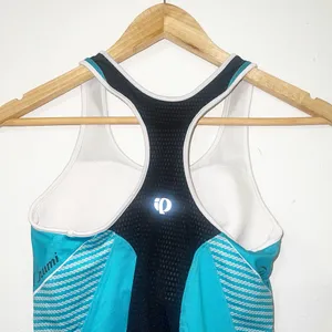 Pearl Izumi p.r.o teal black and white womens built in bra biking tank top thumbnail 10
