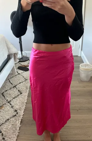 Charlie Holiday pink silk maxi skirt thumbnail 1