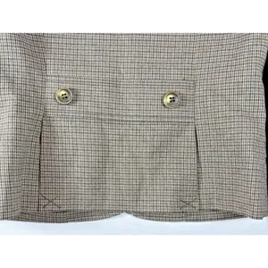 The Limited Women Brown‎ Houndstooth Four Pocket Button Front Blazer Jacket Size M thumbnail 7