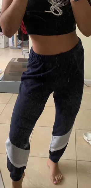 Garage Navy Blue Patch Sweatpants thumbnail 3