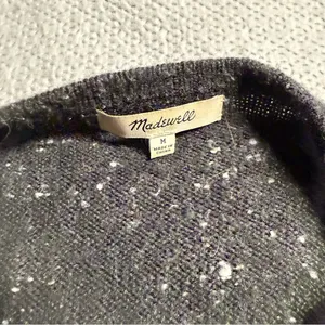 Madewell Donegal Kent Cardigan Sweater in Coziest Yarn in Dark Gray Size Medium thumbnail 6