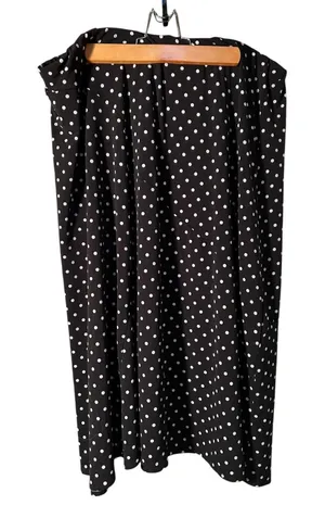 Vintage Jaclyn Smith Collection Womens Sz XL A-Line Skirt Black White Polka Dots thumbnail 1