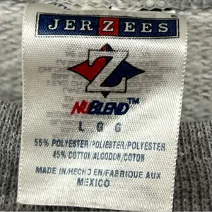 Vtg Jerzees Gray Bear Graphic large Crewneck Sweater USA American flag colorpop thumbnail 2