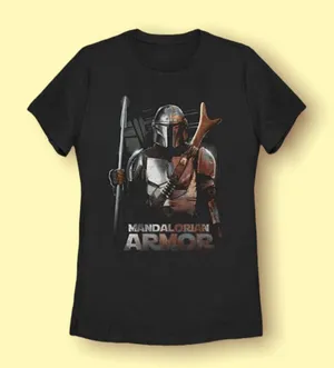 Mandalorian Graphic Women’s Black Short Sleeves Top thumbnail 1