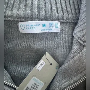 Primark Women's grey half zip mock neck sweater long sleeve pullover Size M 8-10 thumbnail 5