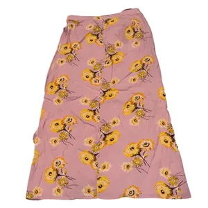 Madewell Pink Wisteria Dove Dutch Dandelion Floral Twiggy Wrap Midi Skirt 12 thumbnail 5