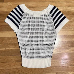 Aerie Short Sleeve Striped Knit Top - Size S thumbnail 65