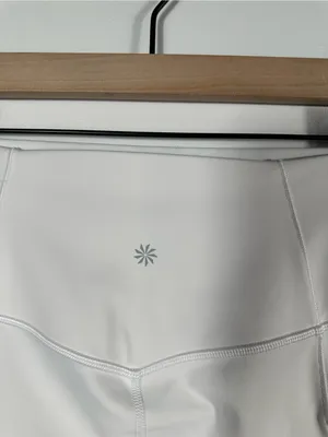 Athleta Mesh Me Up 8” Bike Shorts‎ White High Rise Mesh Hem Women’s Small thumbnail 7