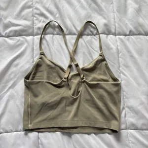Offline by Aerie Real Me Strappy Back Sports Bra Green Womens Small Activewear thumbnail 4