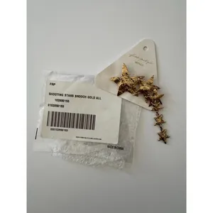 Free People Shooting Stars Brooch Gold NWT thumbnail 4