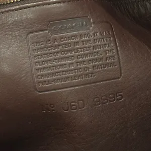 Vintage Coach Large Shopper Laptop Bag Mahogany Brown Leather 9995 USA Top Zip thumbnail 10
