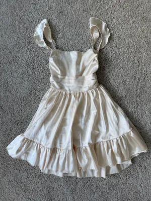 Lucy in the Sky Fit and Flare Dress in Champagne thumbnail 3