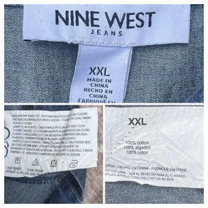 Nine West Brentwood Denim Shirt Dress XXL NWT Cotton Pockets Casual Chambray thumbnail 15