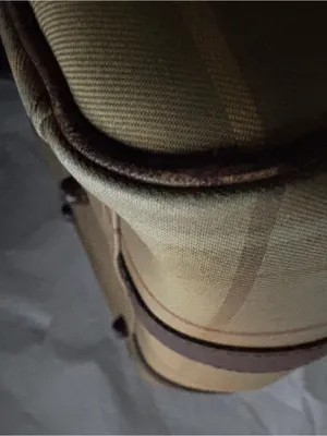 Burberry Beige and Brown Check Canvas‎ Tote with Leather Trim thumbnail 6