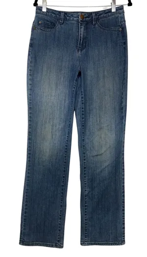 Coldwater Creek Brand Jeans Womens‎ 6 Blue Straight Leg Medium Wash Denim Pants thumbnail 1