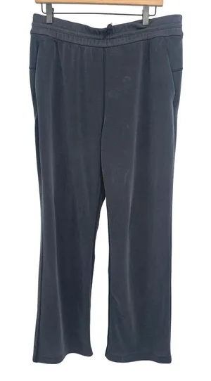 Lululemon Softstreme High Rise Pants Women 12 Grey Wide Straight Leg Lulu Lounge thumbnail 1