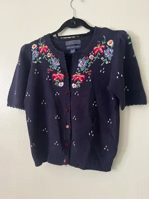Herman Geist Vintage Hand Embroidered Sweater thumbnail 4