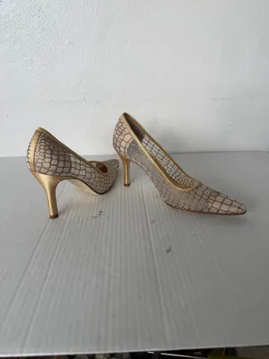 Nina Gold Mesh Heels Pumps Pointed Toe Elegant Evening Wedding Shoes Women’s thumbnail 14