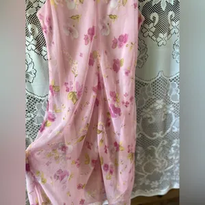 Vintage 90s Studio Y Sheer Slip Lined Floral Cottagecore Fairycore MIDI Dress thumbnail 11