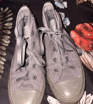 Converse Women's High-Top Canvas Sneakers in Light Gray thumbnail 1