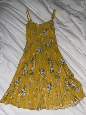 Old Navy Yellow Floral Dress thumbnail 1