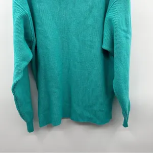 Free People Oasis Blue Softly Structured Knit Tunic Turtleneck Sweater‎ Size XS thumbnail 4