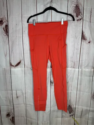 Lululemon Fast & Free 7/8 Tight II Nulux 25" Red Orange thumbnail 2