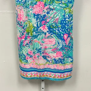 Lilly Pulitzer Tropical Reef Sea Life Print Split Neck Knit Shift Mini Dress XXS thumbnail 4