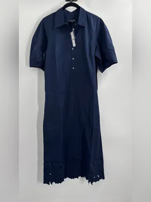 J.Crew Embroidered shirt-dress in cotton poplin thumbnail 4