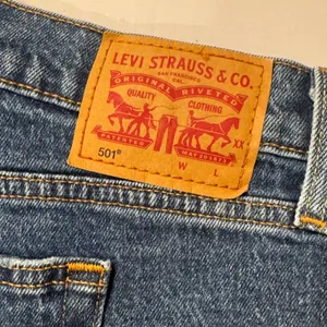 Levi's 501 Womens Denim Jean Shorts‎ 22W Plus Size Button Fly Frayed Hem Blue thumbnail 10