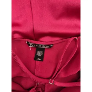 Victoria's Secret Jumpsuit Womens M 407875-EQU Pink Satin Wide Leg EUC thumbnail 3