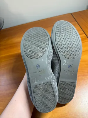 Rothy’s “The Flat” Round Toe Charcoal Grey Ballet Flat Shoe Comfort Slip On Mesh thumbnail 4
