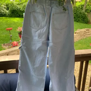 Stylish Blue Flare Wide Leg Jeans thumbnail 3